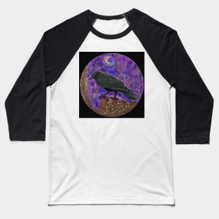 crow painting Baseball T-Shirt